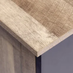 Meuble TV métal et bois Laura 2 portes 118x39xH49cm