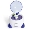 Mini astronaute avec fusée bleu et blanc Ø8xH8cm