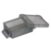 Mini boîte en plastique gris fermeture clips 0,20L - Lot de 2