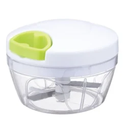Mini hachoir manuel transparent blanc et vert