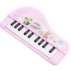 Mini piano électrique enfant plastique rose L20,5cm