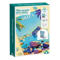 Mini puzzle cadre en carton 150 pièces 16,5x6xH12cm (4 modèles)