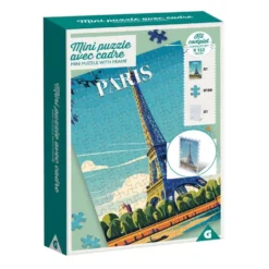 Mini puzzle cadre en carton 150 pièces 16,5x6xH12cm (4 modèles)