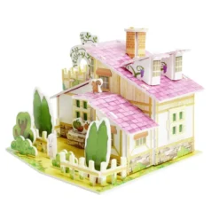 Mini Puzzle 3D en carton forme maison 14x21cm