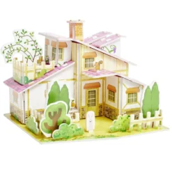 Mini Puzzle 3D en carton forme maison 14x21cm