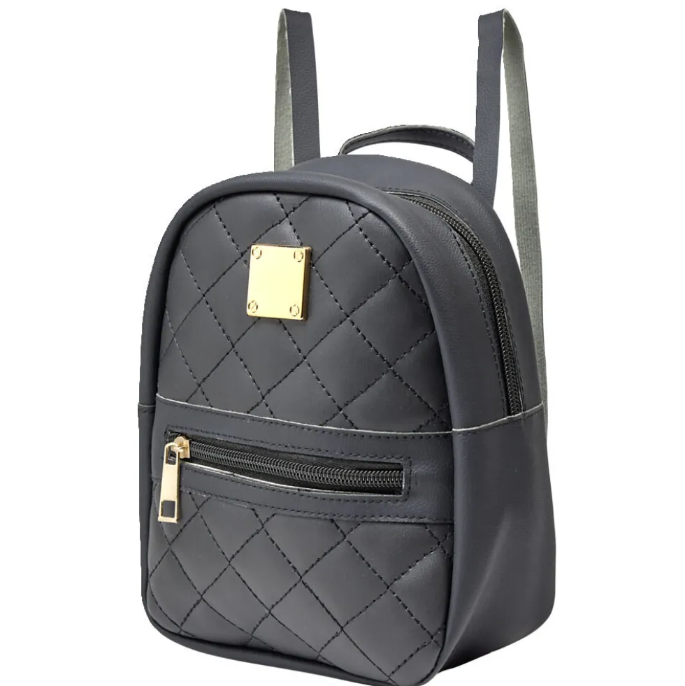Mini sac à dos femme simili noir 17x8xH20cm