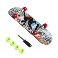 Mini skateboard à doigts L12,5cm (6 modèles)
