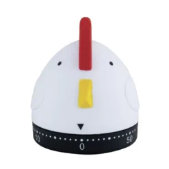 Minuteur humoristique forme chat ou poule Ø6xH7cm (2 modèles)