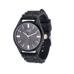 Montre bracelet silicone noir