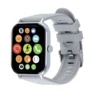 Montre connectée bluetooth carrée bracelet silicone L25cm (2 modèles noir ou blanc)