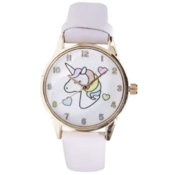 Montre enfant fille licorne en acier bracelet simili Ø3,5xL23cm (2 modèles)