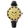 Montre enfant unisexe cadran rond motif soleil bracelet simili Ø3,5xL23cm (2 modèles)