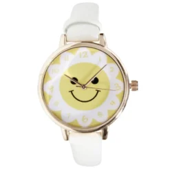Montre enfant unisexe cadran rond motif soleil bracelet simili Ø3,5xL23cm (2 modèles)