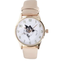Montre enfant unisexe en acier et bracelet simili Ø3,5xL23cm (2 modèles)