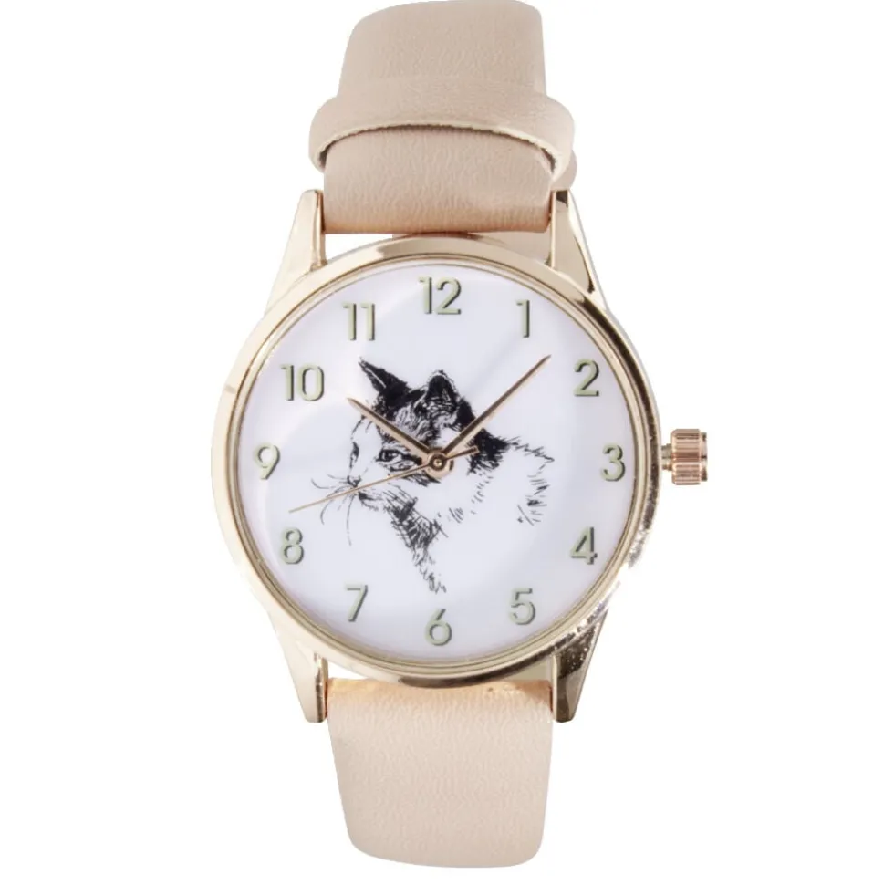 Montre enfant unisexe en acier et bracelet simili Ø3,5xL23cm (2 modèles)