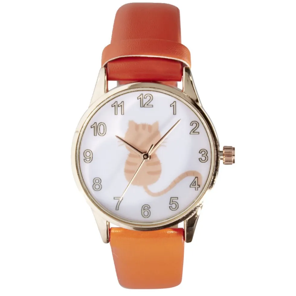 Montre enfant unisexe en acier et bracelet simili Ø3,5xL23cm (2 modèles)