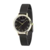 Montre femme bracelet maille milanaise inox noir