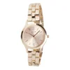 Montre femme bracelet maille inox rose gold
