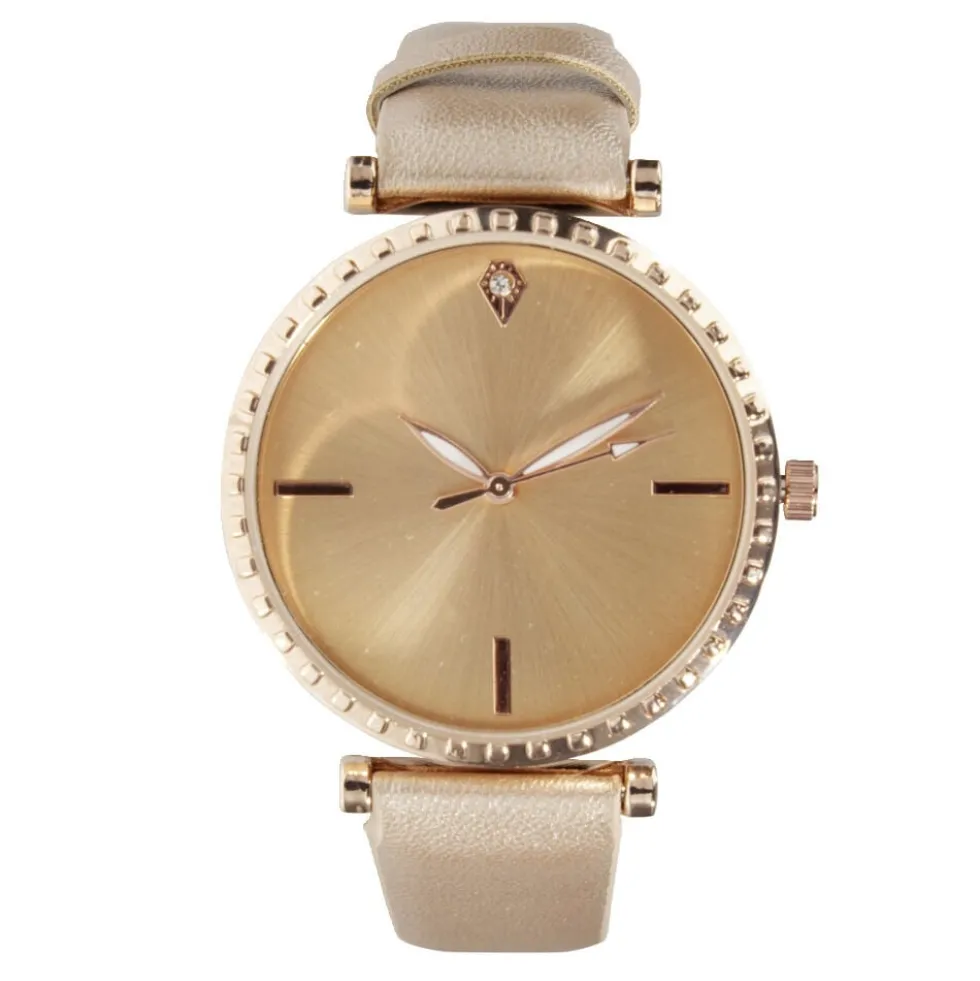 Montre femme cadran rond strass (2 modèles)