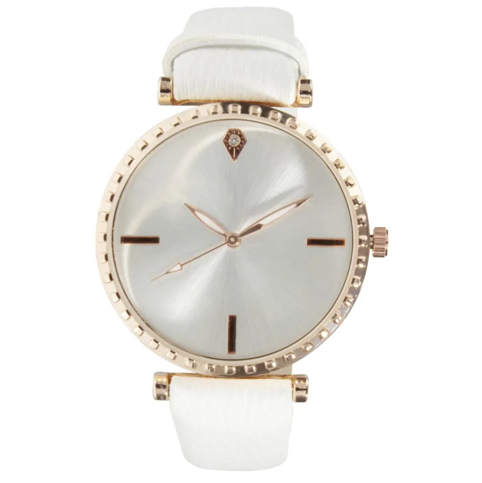 Montre femme cadran rond strass (2 modèles)