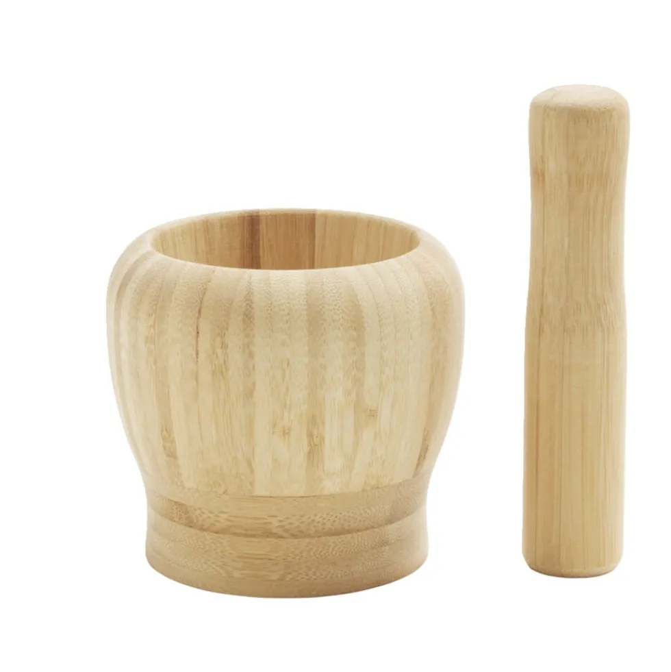 Mortier en bambou H14,5cm