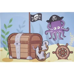 Mosaïque géante à sticker thème pirate x4 - 40x60cm