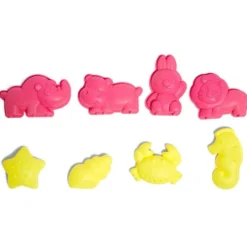 Moule de plage x8 + sac de rangement licorne