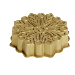 Moule à gâteau silicone doré forme flocon de neige Ø30cm