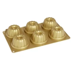 Moule à gâteau silicone doré kouglof 6 portions 19x27cm