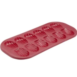 Moule 12 madeleines silicone avec armature acier 35,7x16,9xH1,8cm