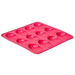 Moule 12 madeleines silicone rose