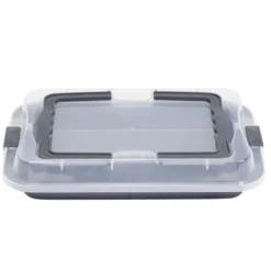 Moule rectangulaire anti adhérent avec couvercle de transport
