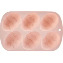 Moule silicone oeuf de Pâques à motifs en relief x 6