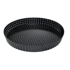 Moule à tarte acier perforé Ø28xH4cm