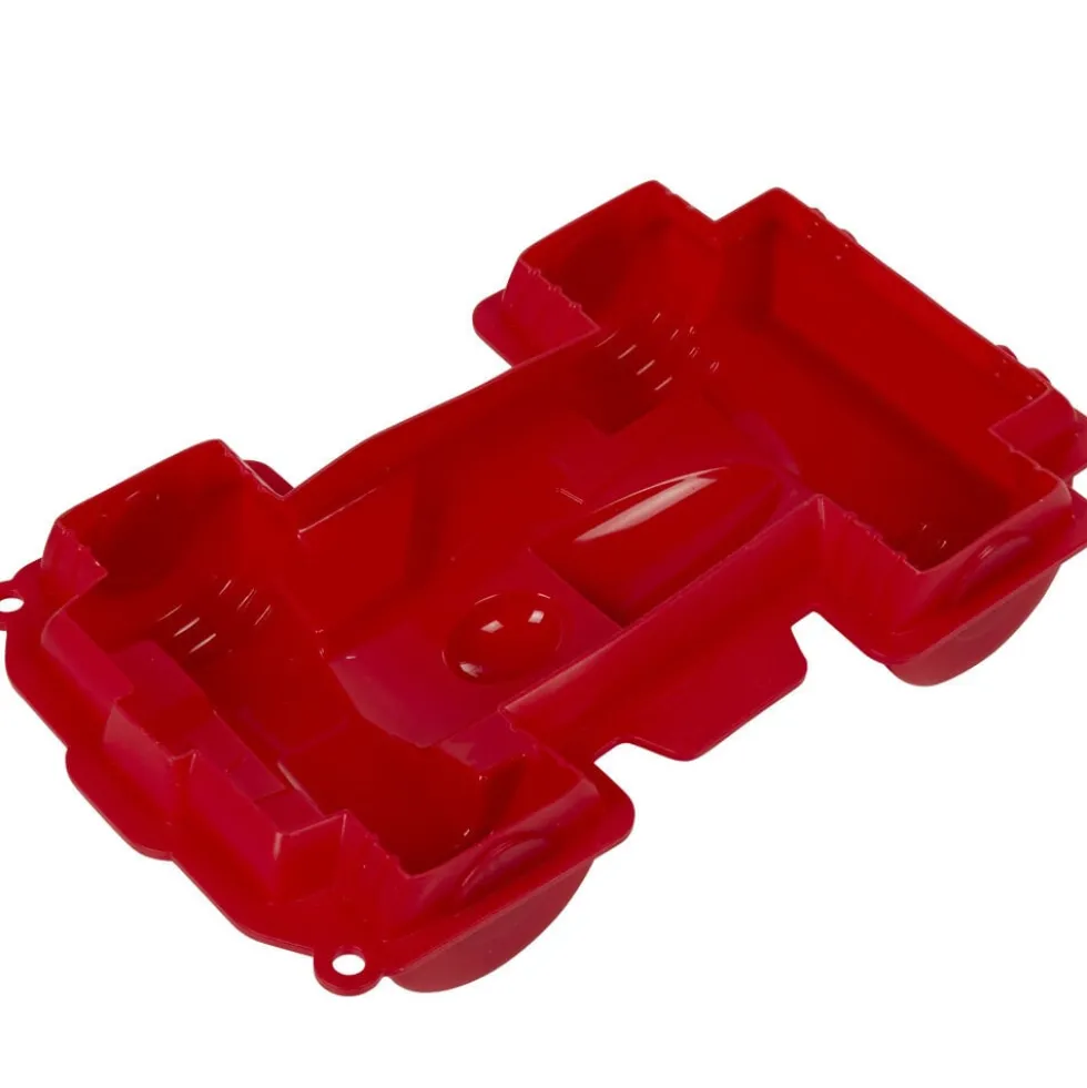 Moule voiture de course 3D silicone rouge
