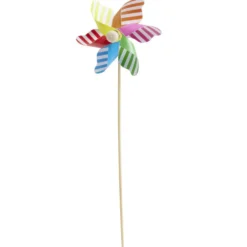 Moulin à vent multicolore Ø9xH25cm