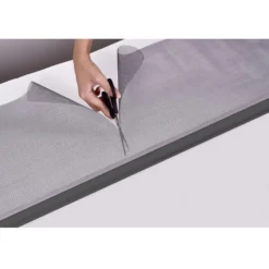 Moustiquaire enroulable pour fenêtre 125x160cm PVC gris