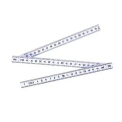 Mètre pliant 1m blanc