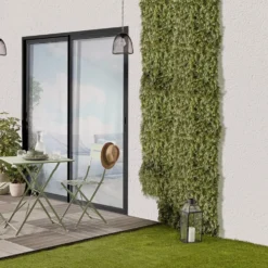 Mur végétal 4 carreaux cyprès artificiel vert