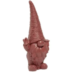 Nain de jardin peace polyrésine rouge H70cm