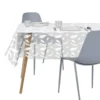 Nappe cristal rectangulaire transparente avec inscriptions 140x240cm