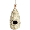 Nichoir à oiseau osier naturel Ø9xH25cm
