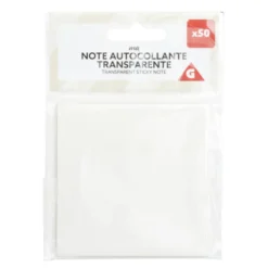 Note adhésive 50 feuilles transparentes 8x10,5cm