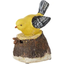 Oiseau décoratif à détecteur de mouvement 7x6xH9,5 cm