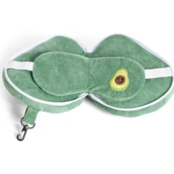 Oreiller de voyage 2 en 1 masque pour les yeux polyester - 4 coloris