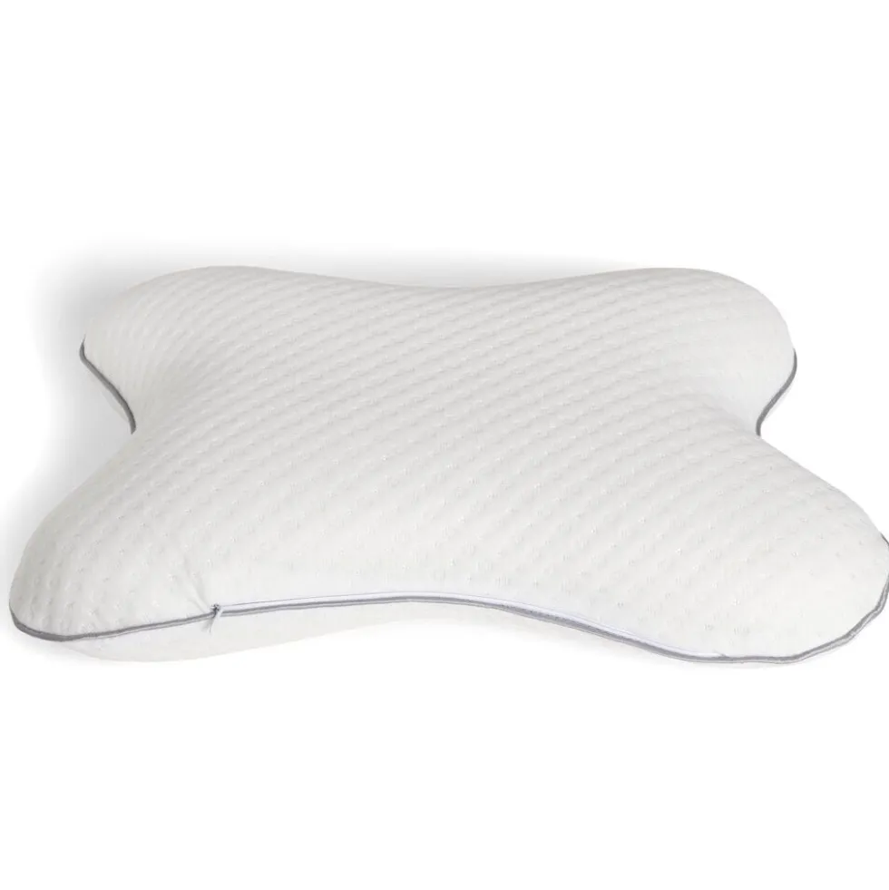 Oreiller ergonomique à mémoire de forme 51x36cm polyester blanc