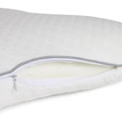 Oreiller ergonomique à mémoire de forme 51x36cm polyester blanc