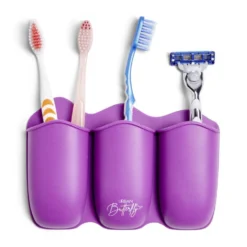 Organisateur 3 compartiments silicone violet
