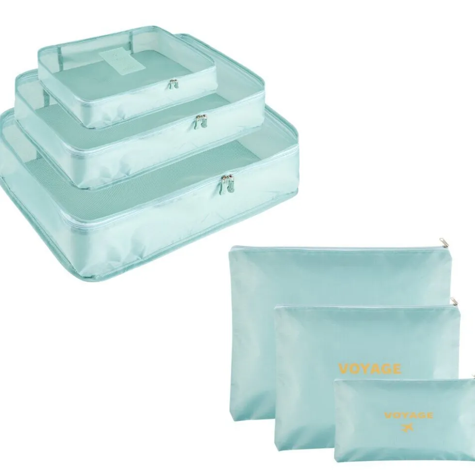 Organisateur de voyage x6 polyester bleu
