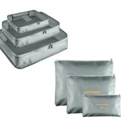 Organisateur de voyage x6 polyester gris